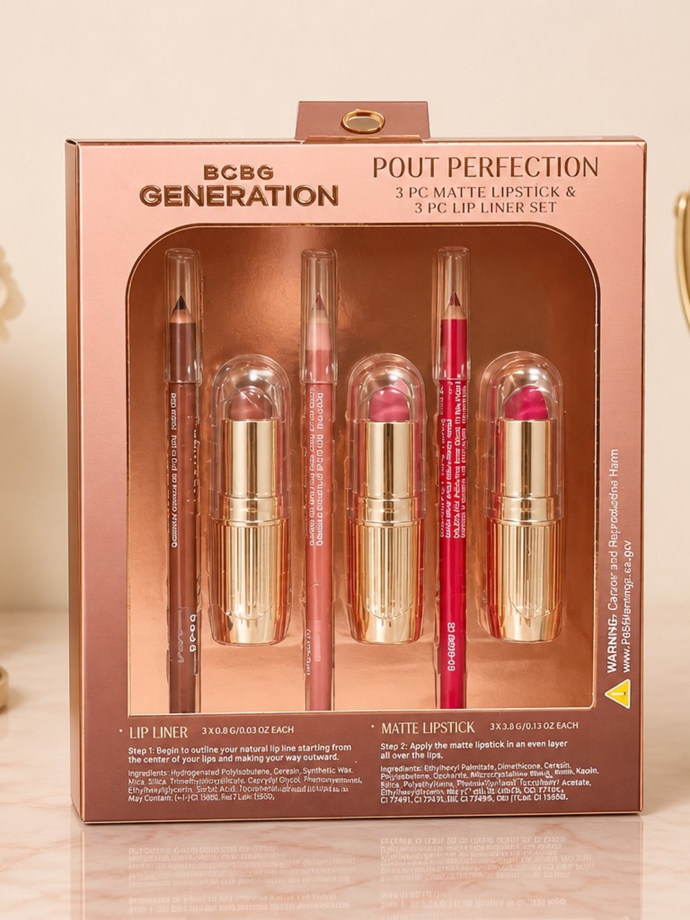 BCBGeneration Pout Perfection 6-Pc Lipstick & Lip Liner Set